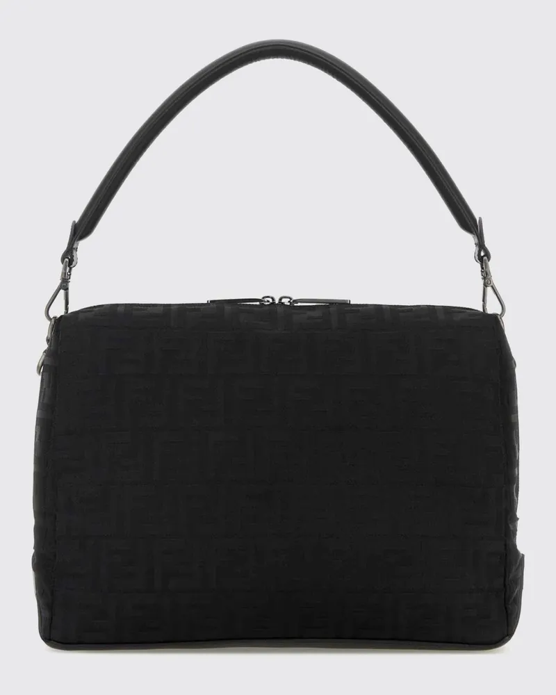 Fendi Lui Schultertasche aus Nylon mit FF-Monogramm und abnehmbarem Griff Schwarz