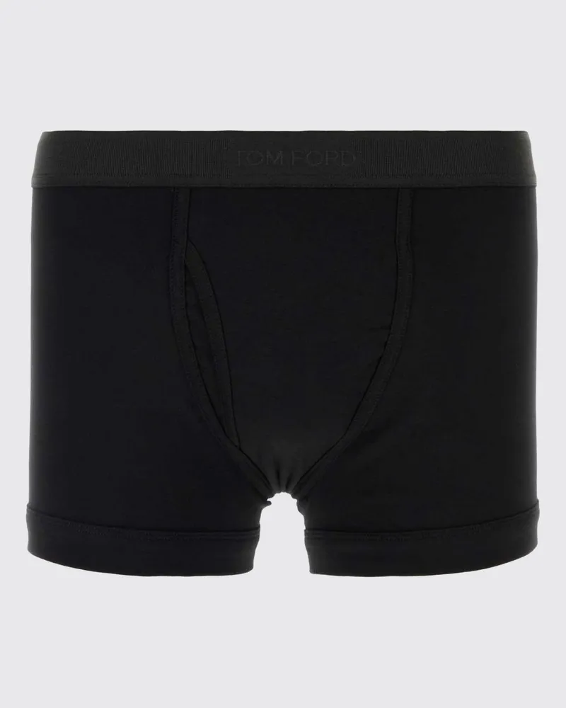Tom Ford Zweier-Set Boxershorts aus Stretch-Baumwolle mit Logo-Bund Schwarz