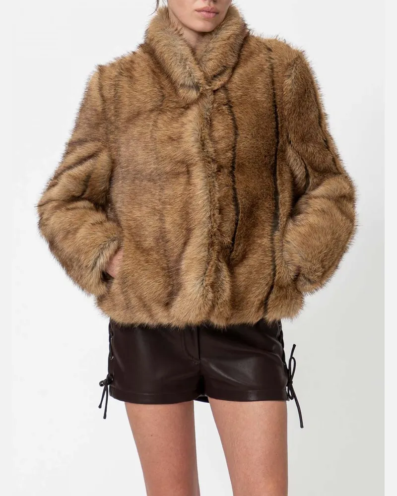 Twin-Set Pelzmantel damen Natural