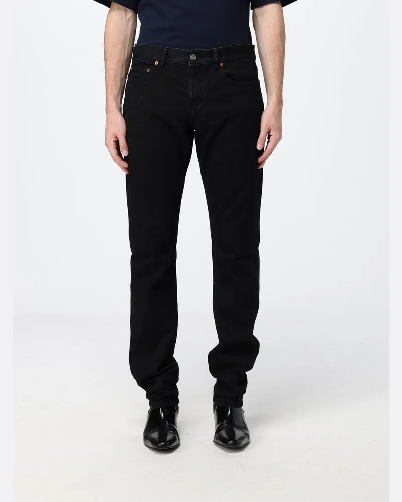 Saint Laurent Slim-Fit Skinny-Jeans aus Baumwolldenim mit mittlerer Leibhöhe Schwarz