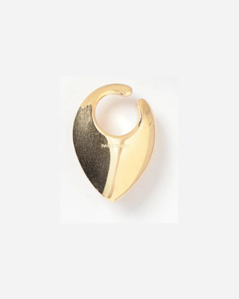 PANCONESI Spada Ear Cuff aus Metall in Tropfenform mit graviertem Logo Gold