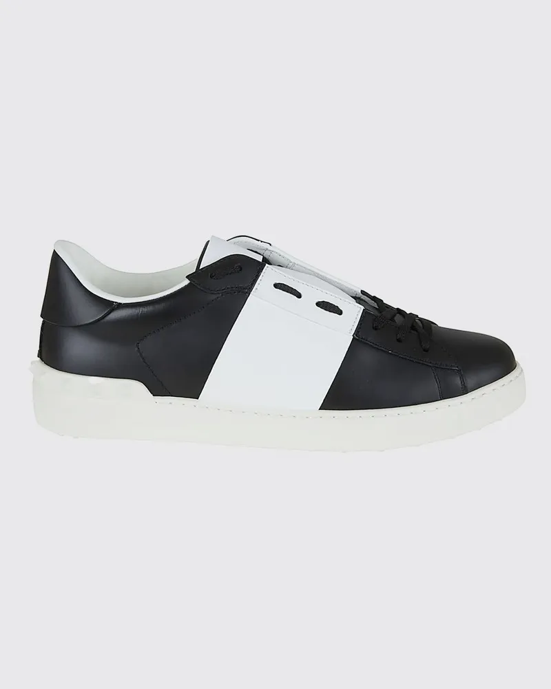 Valentino Garavani Open Leder-Sneakers Schwarz