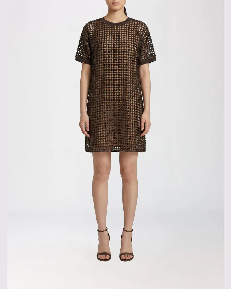 Brunello Cucinelli Kleid damen Braun