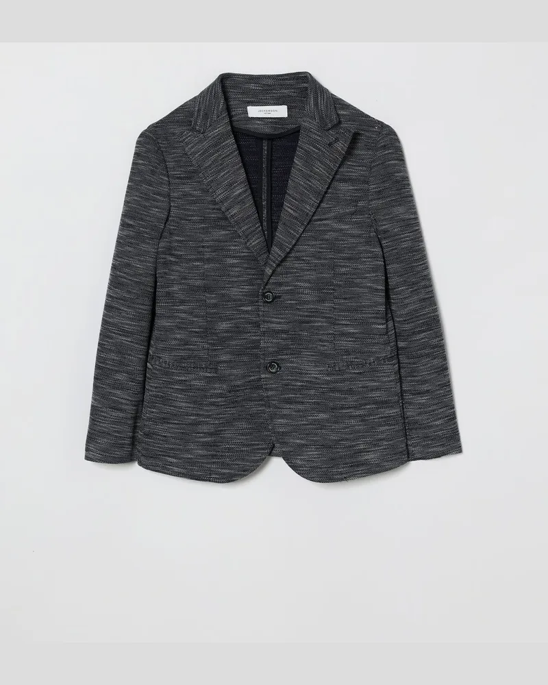 Jeckerson Einreihiger Jersey-Blazer Blau