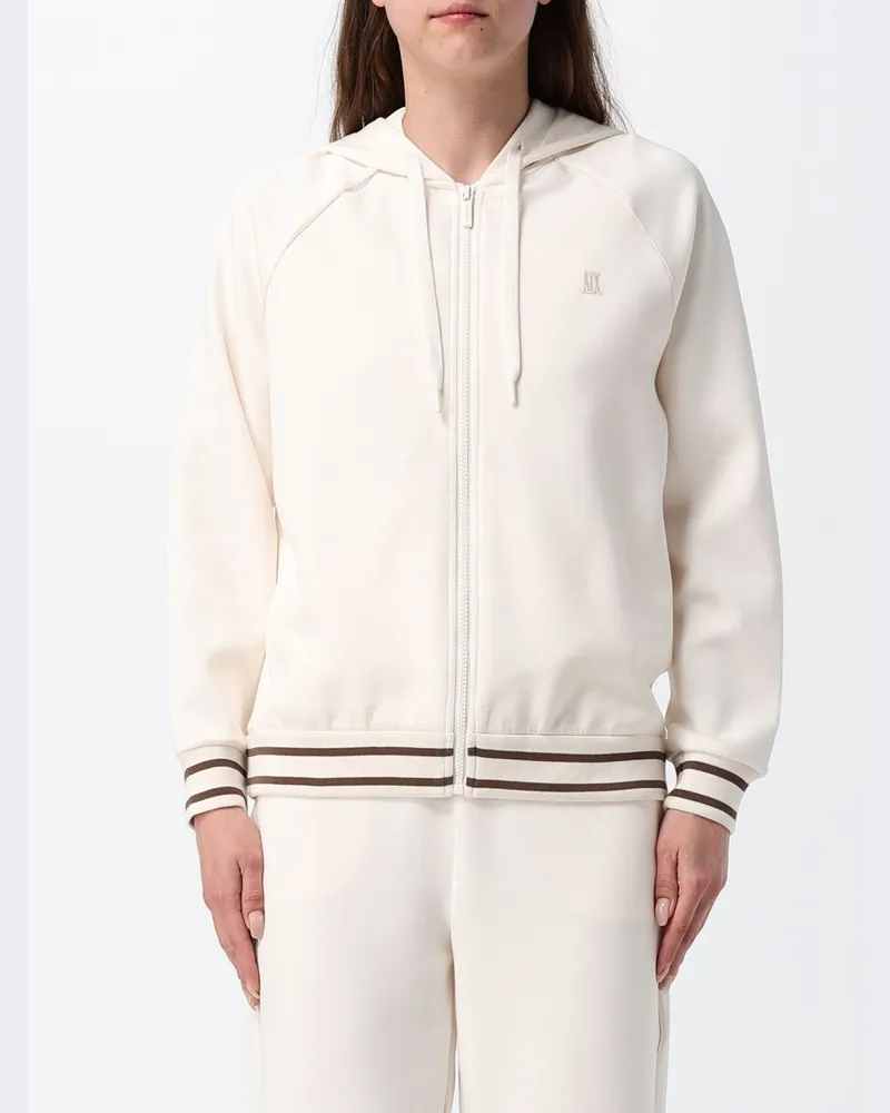 Emporio Armani Relaxed Fit Jersey-Kapuzenjacke mit Reißverschluss Kaki