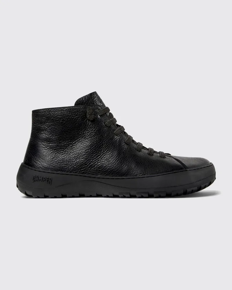 Camper Peu Serra Chukka-Boots von aus genarbtem Leder mit Vibram-Sohle Schwarz