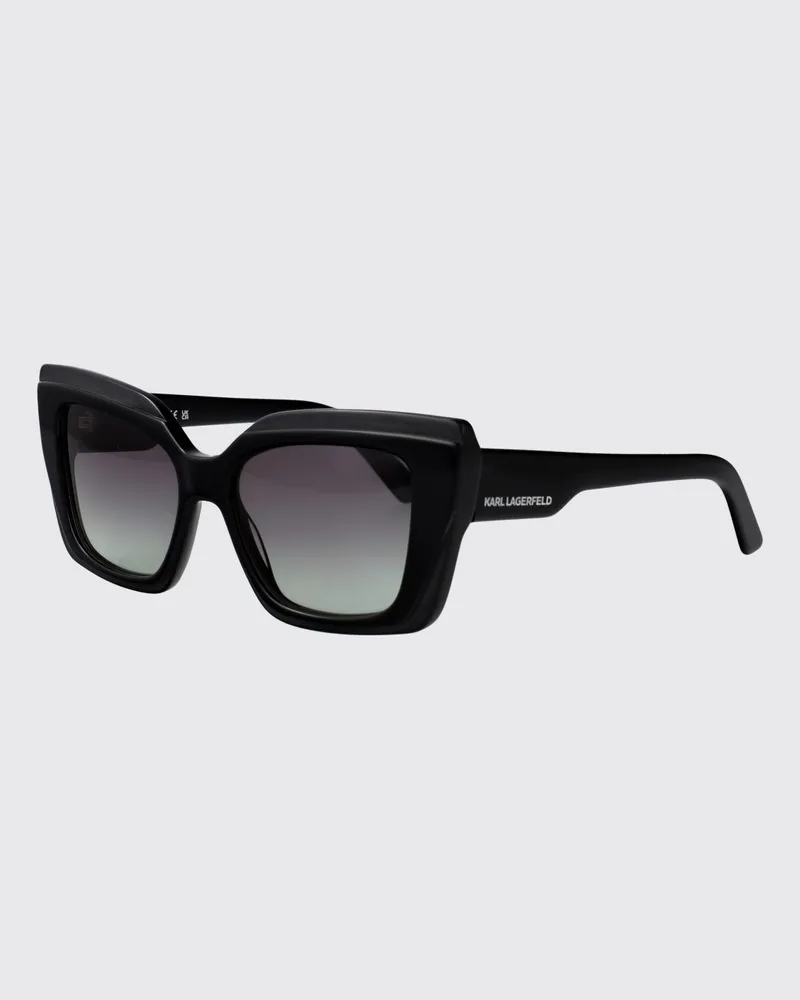 Karl Lagerfeld Oversize-Vintage-Cat-Eye-Sonnenbrille aus Acetat Schwarz