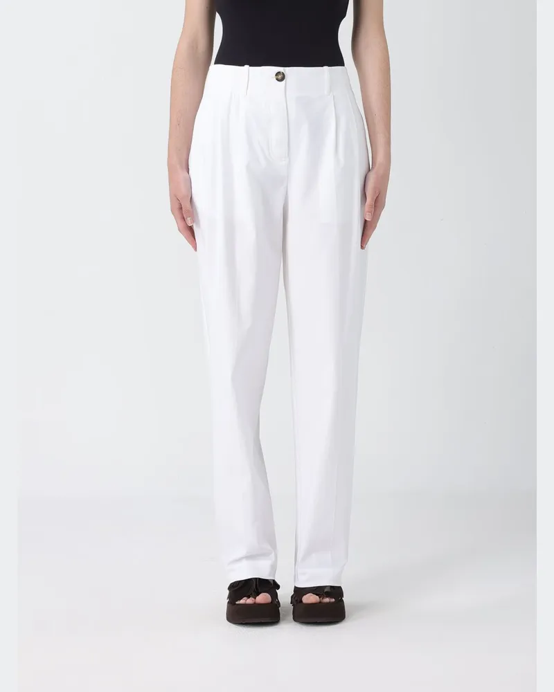 MEIMEIJ Klassische Hose aus Stretch-Baumwolle Weiß
