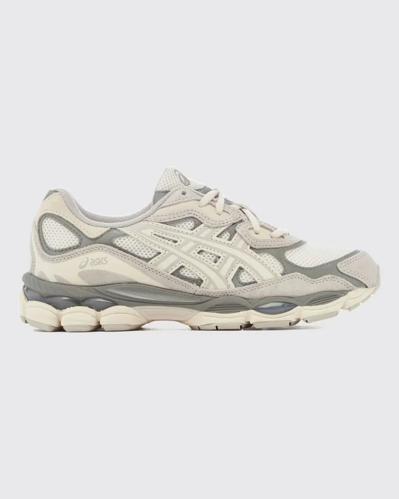 Asics Zweifarbige Gel-NYC Low-Top-Sneaker aus Veloursleder und Mesh Cream