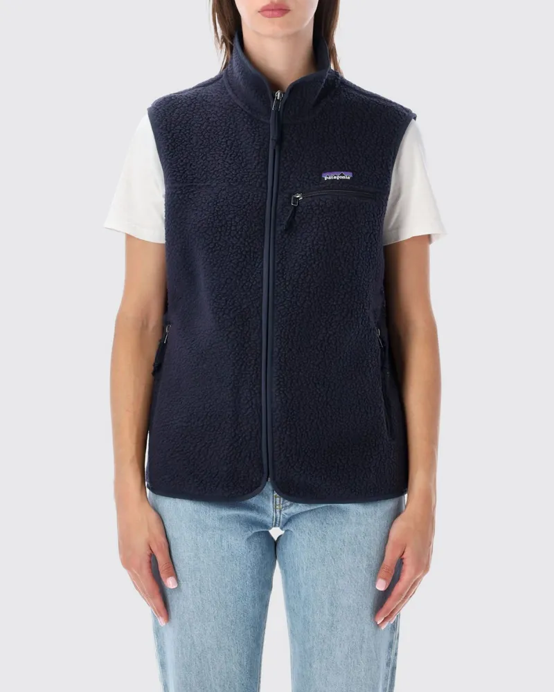 Patagonia Classic Retro-X® Fleeceweste mit Stehkragen und Reißverschlusstaschen Blau