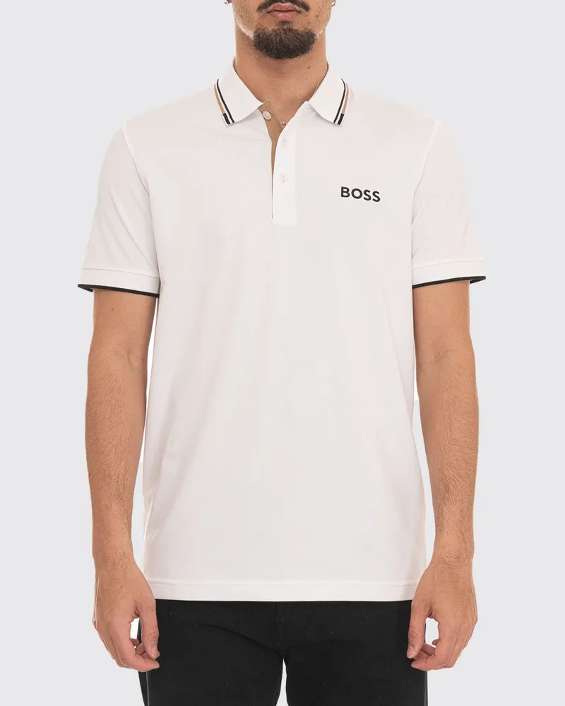 HUGO BOSS Baumwoll-Polo mit Logo Weiß