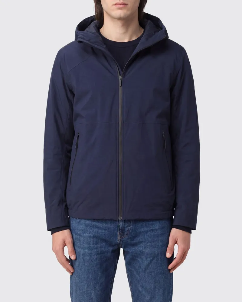 Arc'teryx Kurze Kapuzen-Windjacke aus Nylon mit Reißverschluss Blau