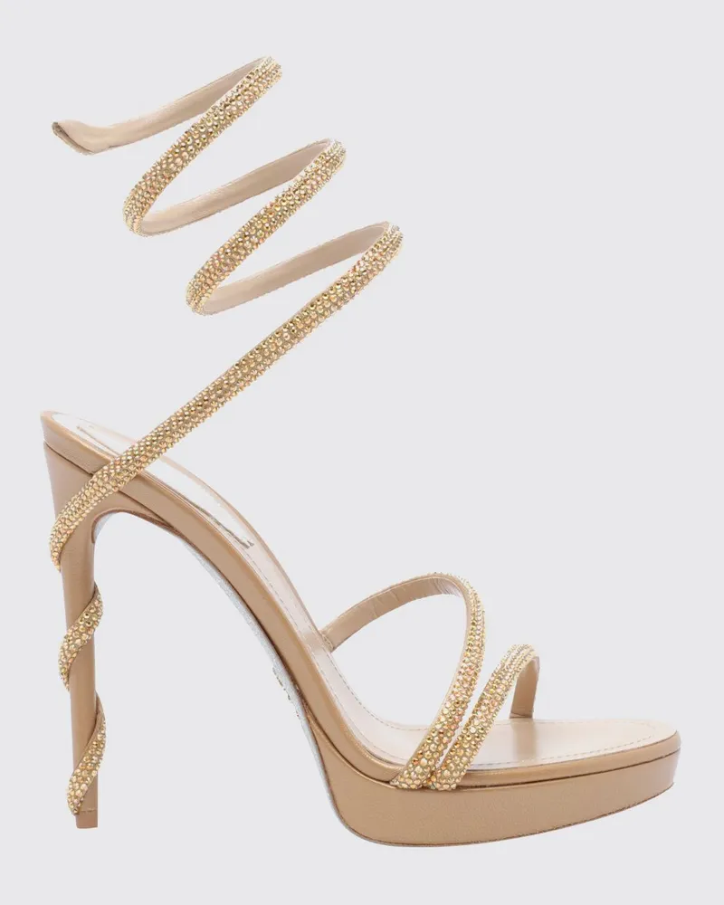 René Caovilla Sandalen mit absatz damen Gold