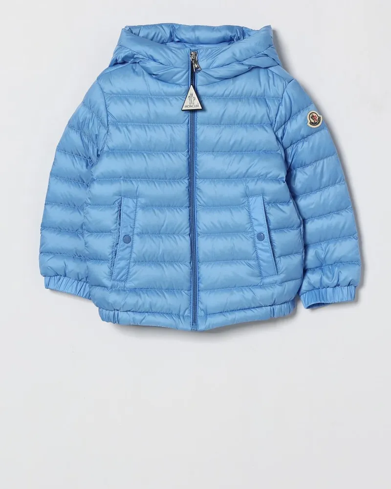 Moncler Dilar Kapuzen-Daunenjacke aus Nylon Hellblau
