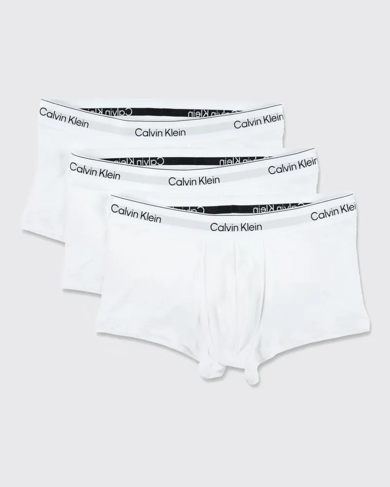 Calvin Klein 3er-Set Stretch-Baumwoll-Boxershorts Weiß