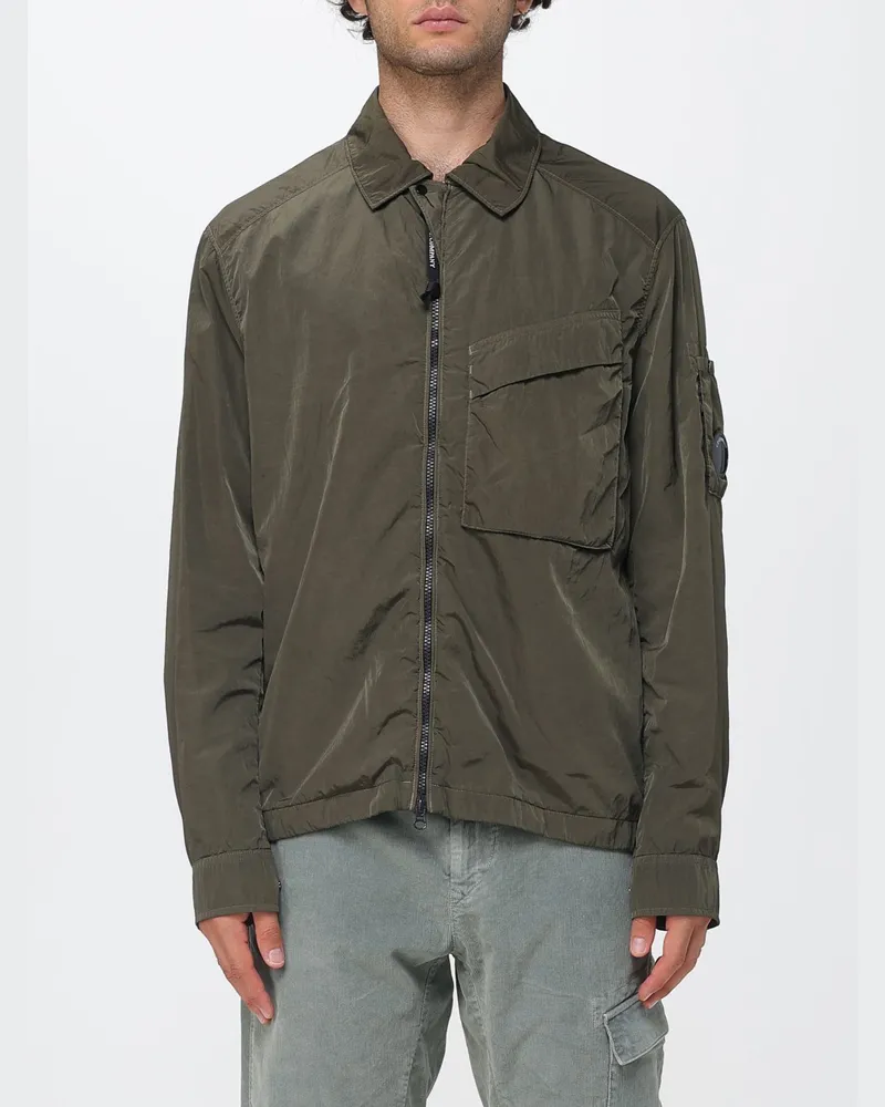 C.P. Company Hemdjacke aus Funktionsgewebe mit Reißverschluss Grün