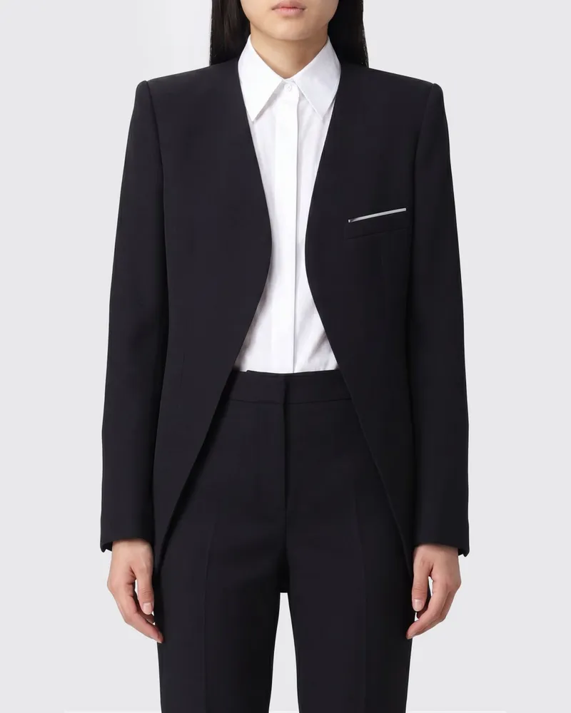 Tom Ford Kurzer Smoking-Blazer aus Wolle und Seide mit gepolsterten Schultern Schwarz