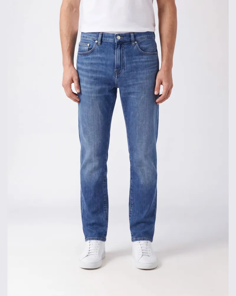 Frame Denim L'Homme Slim Fit Jeans aus Baumwoll-Denim Blau