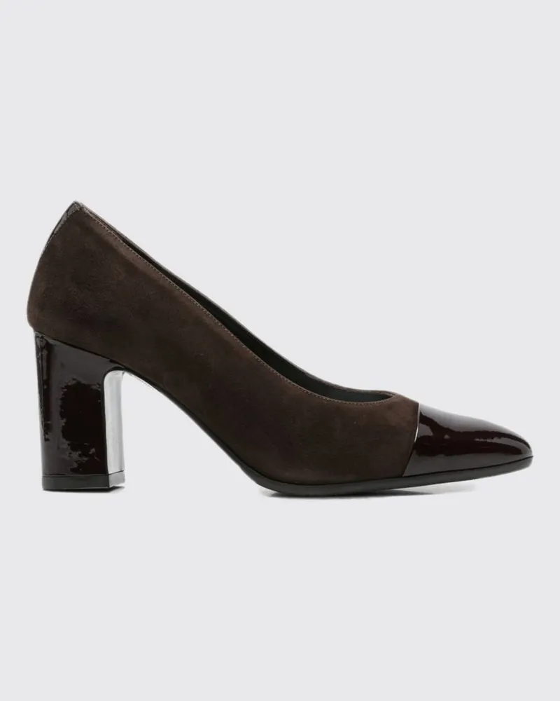 Carel Rosana Wildlederpumps mit Lacklederspitze Braun