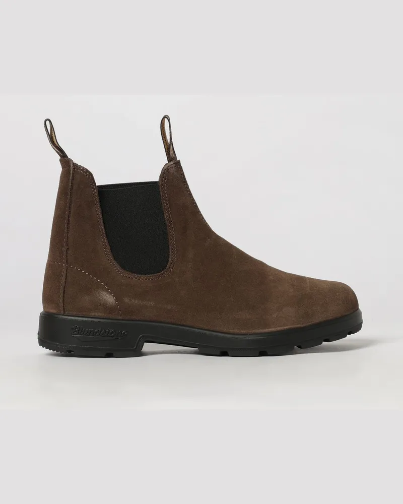 BLUNDSTONE Wildleder-Chelsea-Boots 2410 mit doppelter Zuglasche Braun