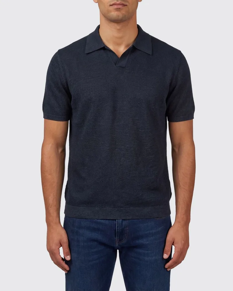 Roberto Collina Polo herren Blau