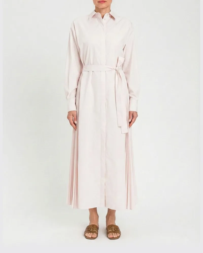 Twin-Set Baumwoll-Hemdblusenkleid Pink