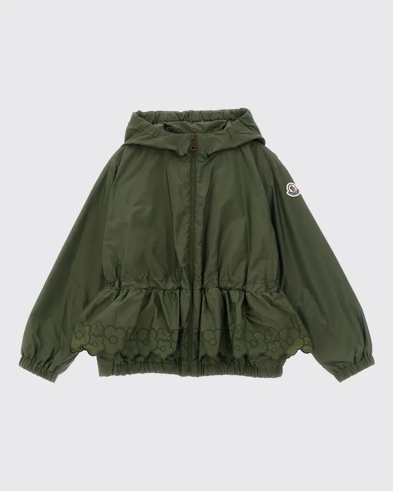 Moncler Kapuzen-Windjacke aus Nylon Grün