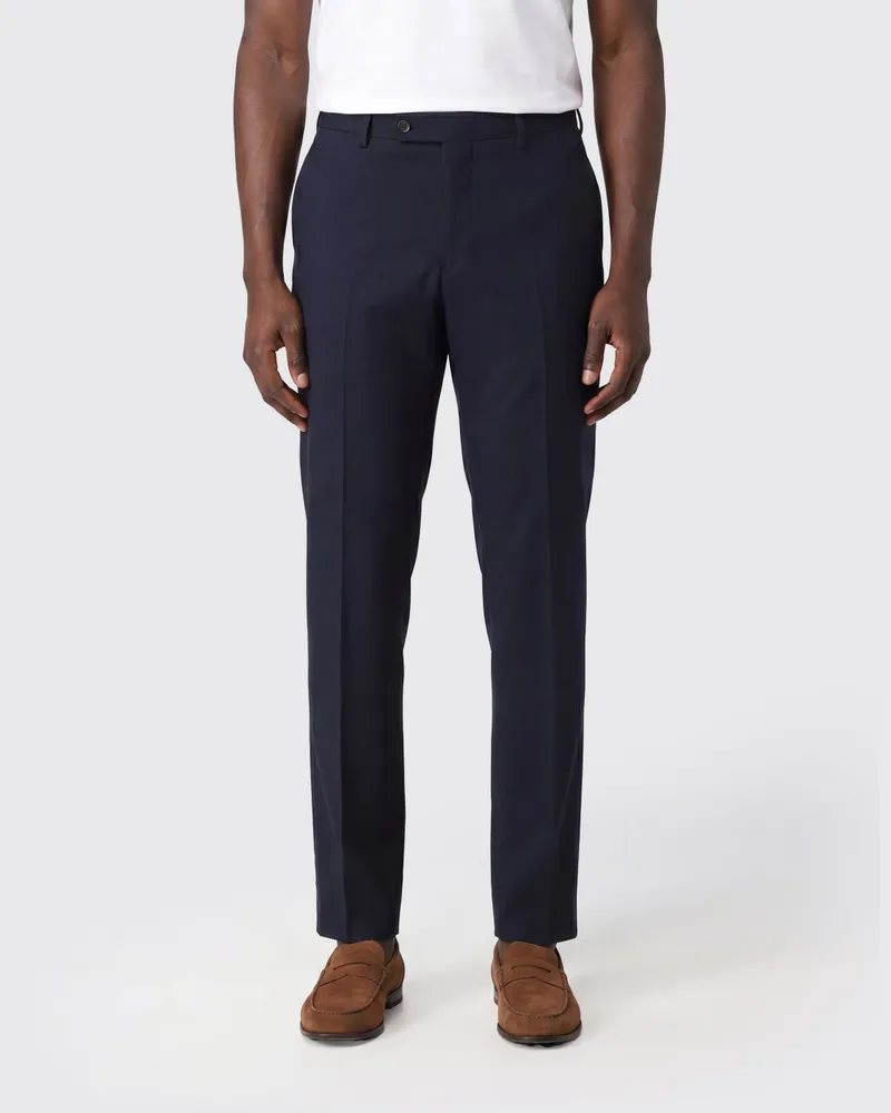 PT TORINO Slim Fit Maßhose aus Schurwolle mit seitlichen Eingrifftaschen Blau