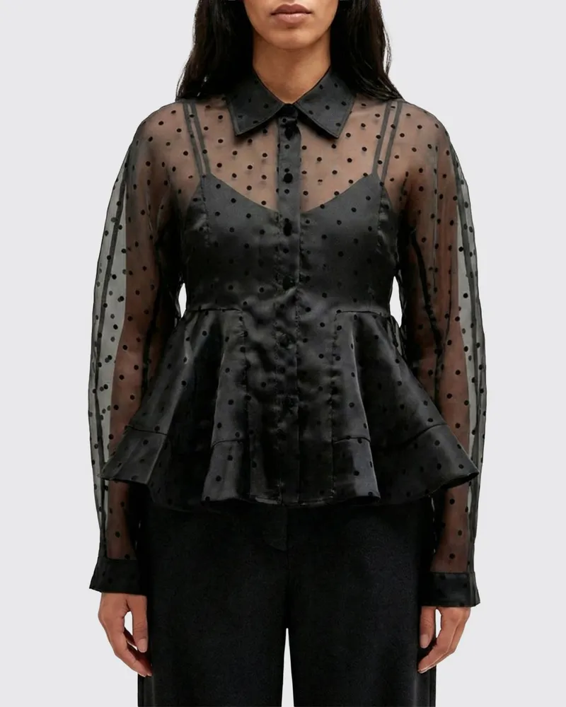 Ganni Hemdbluse damen Schwarz