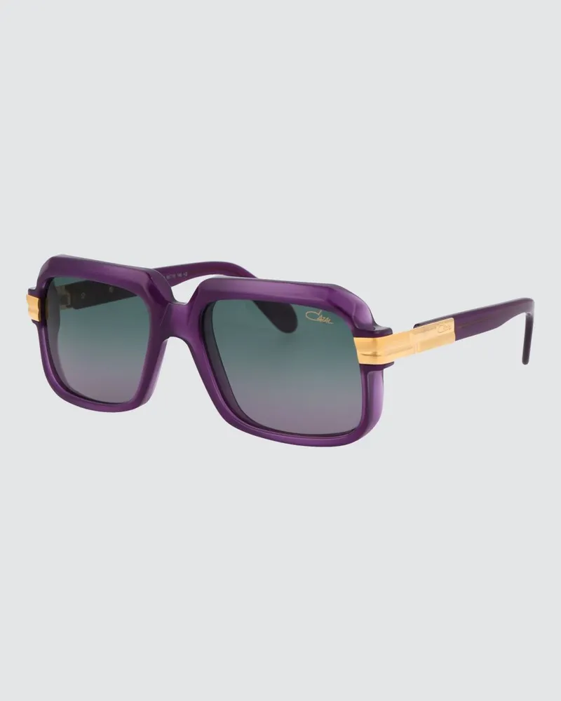 CAZAL Rechteckige Sonnenbrille aus lila Acetat mit Verlaufsgläsern Violett