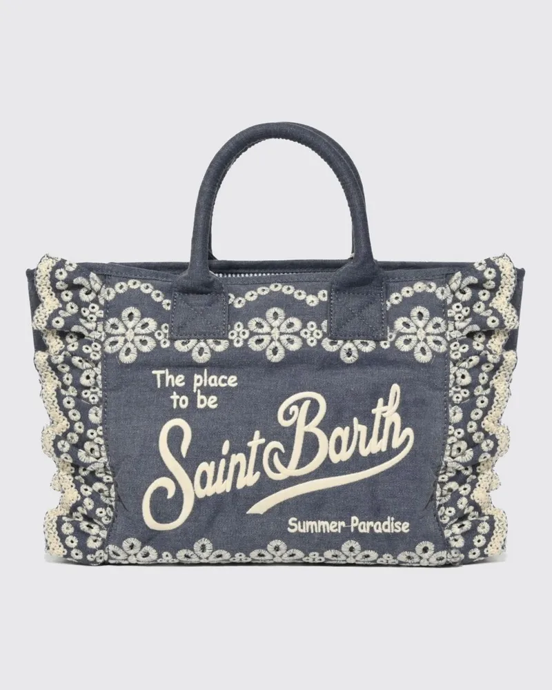 MC2 Saint Barth Colette Tasche aus Baumwolldenim und Sangallo Denim