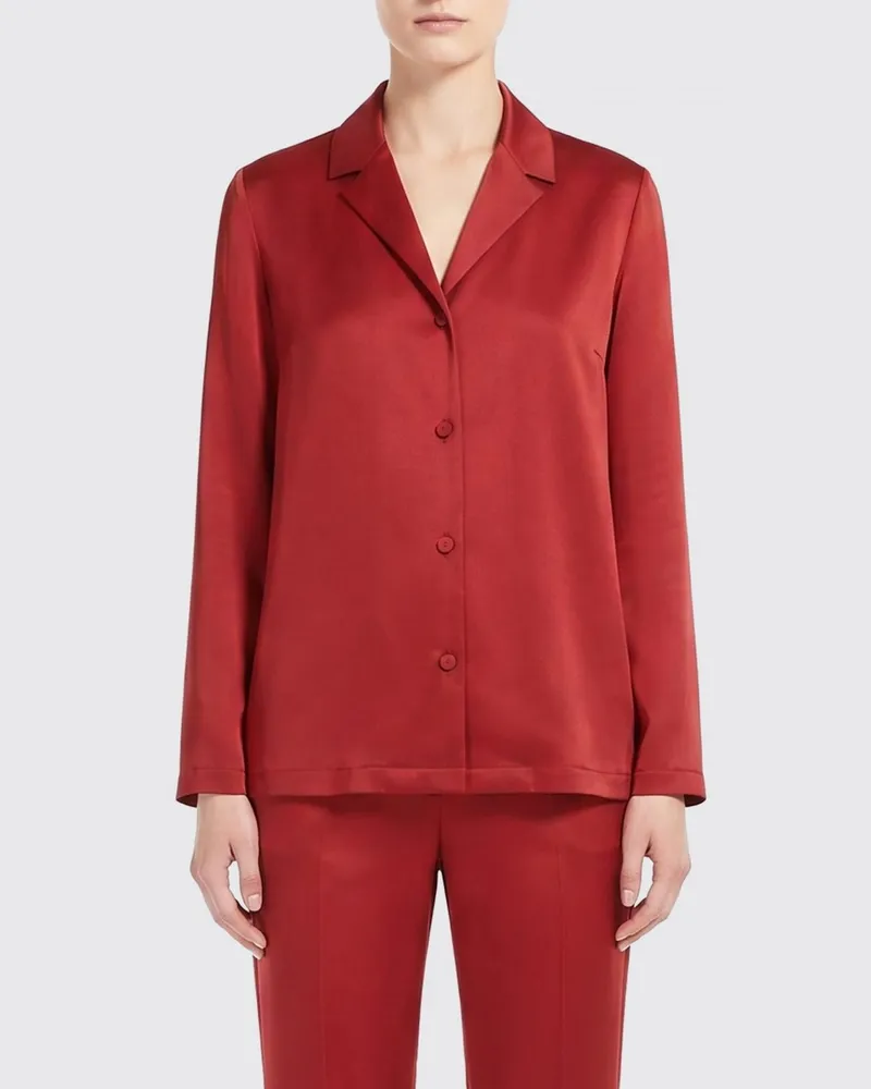 Max Mara Seidenhemd Rot