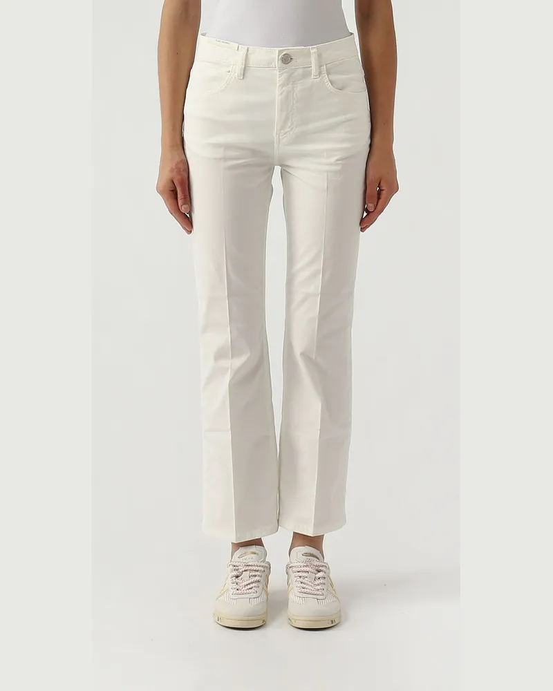 PT TORINO Slim Fit Hose aus Stretch-Baumwolle von Weiß