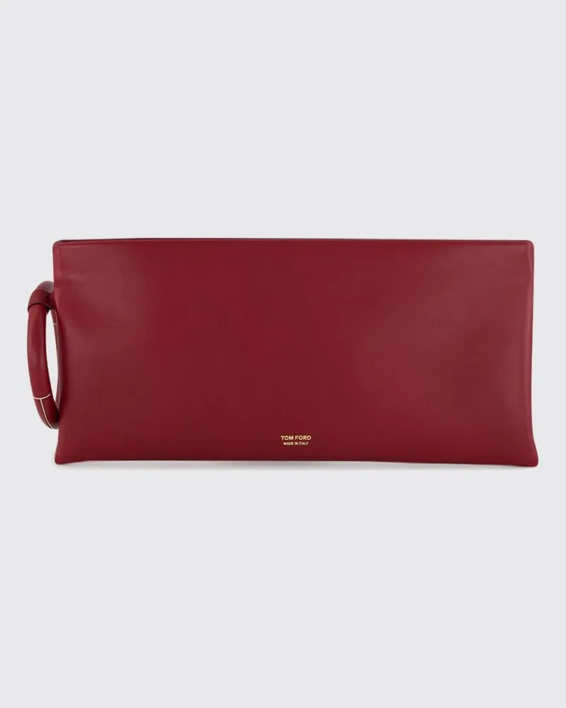 Tom Ford Aura Leder-Clutch Ruby