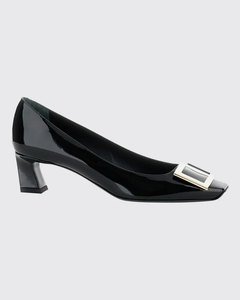 Roger Vivier Trompette Pumps von aus Lackleder mit niedrigem Absatz Schwarz