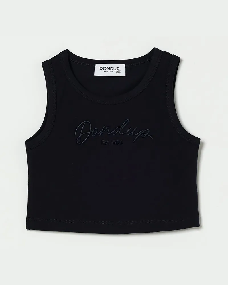 Dondup Baumwoll-Tanktop mit Logo Blau