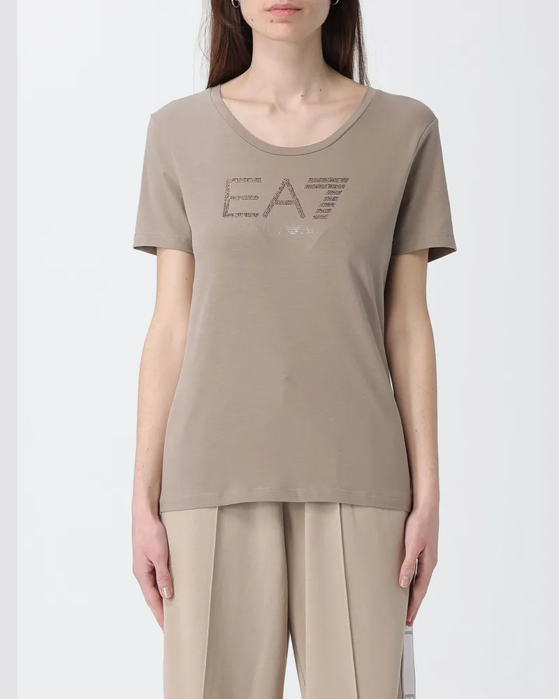 EA7 T-shirt damen Beige