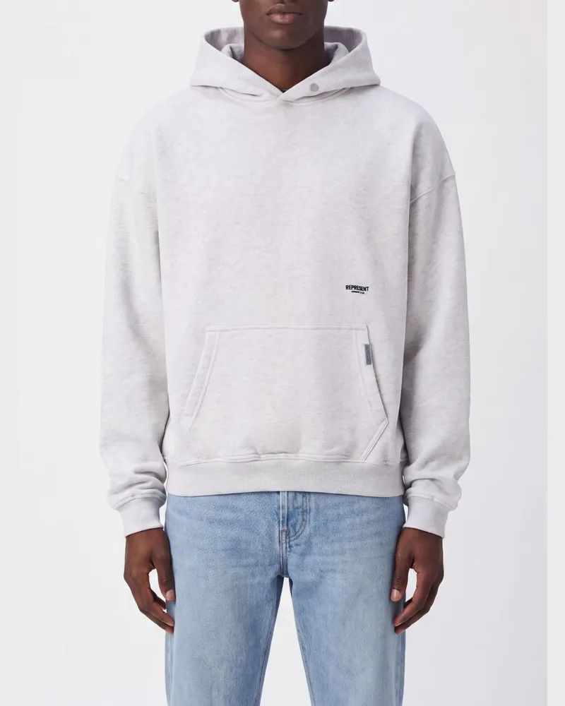 REPRESENT Baumwoll-Hoodie mit Beuteltasche Nude