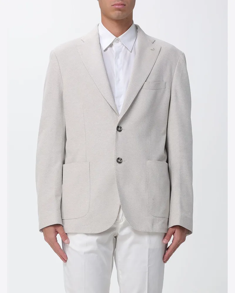 Manuel Ritz Einreihiger Baumwollblazer Beige