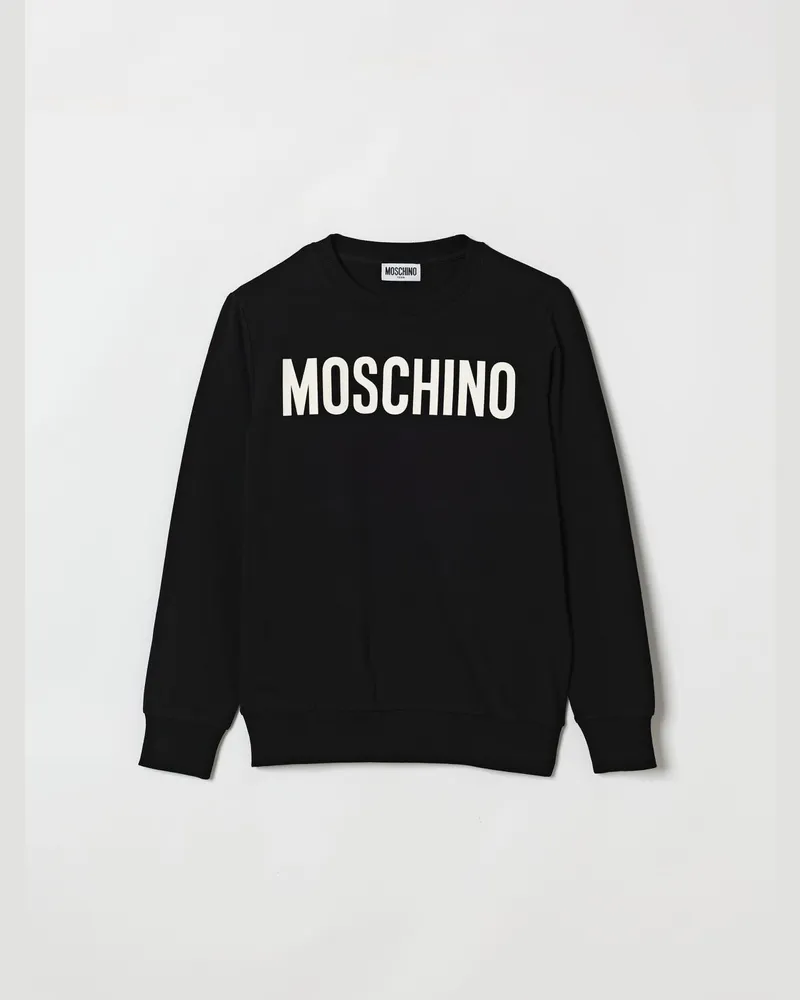 Moschino Baumwoll-Logo-Sweatshirt Schwarz