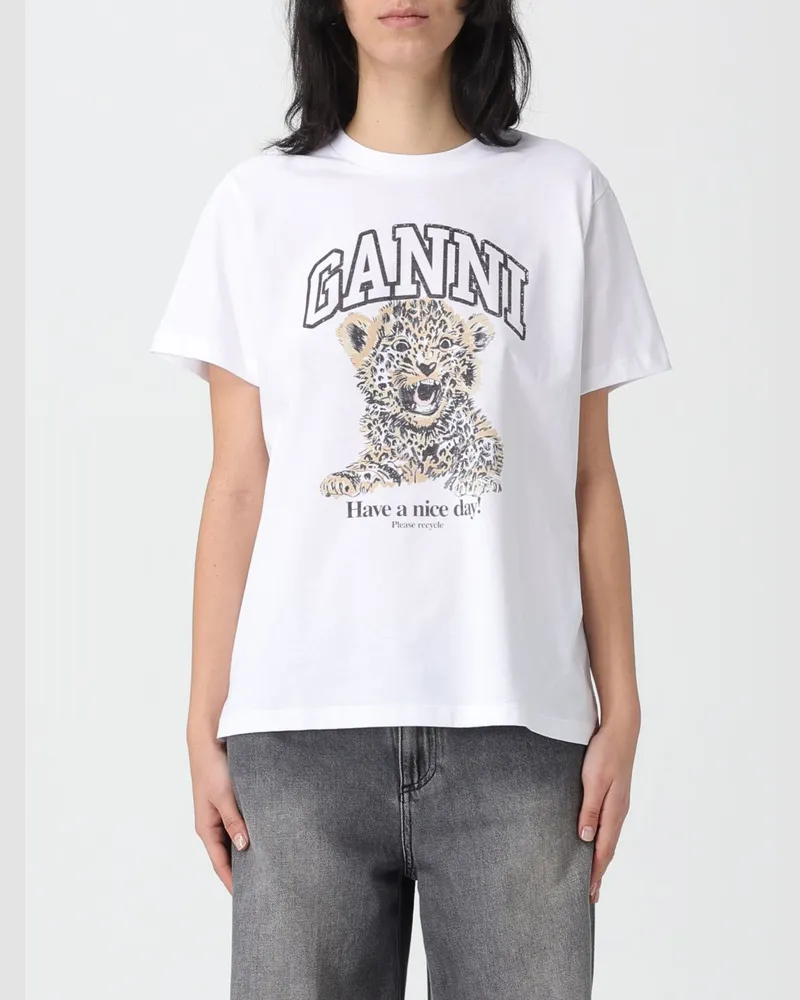 Ganni T-shirt damen Weiß
