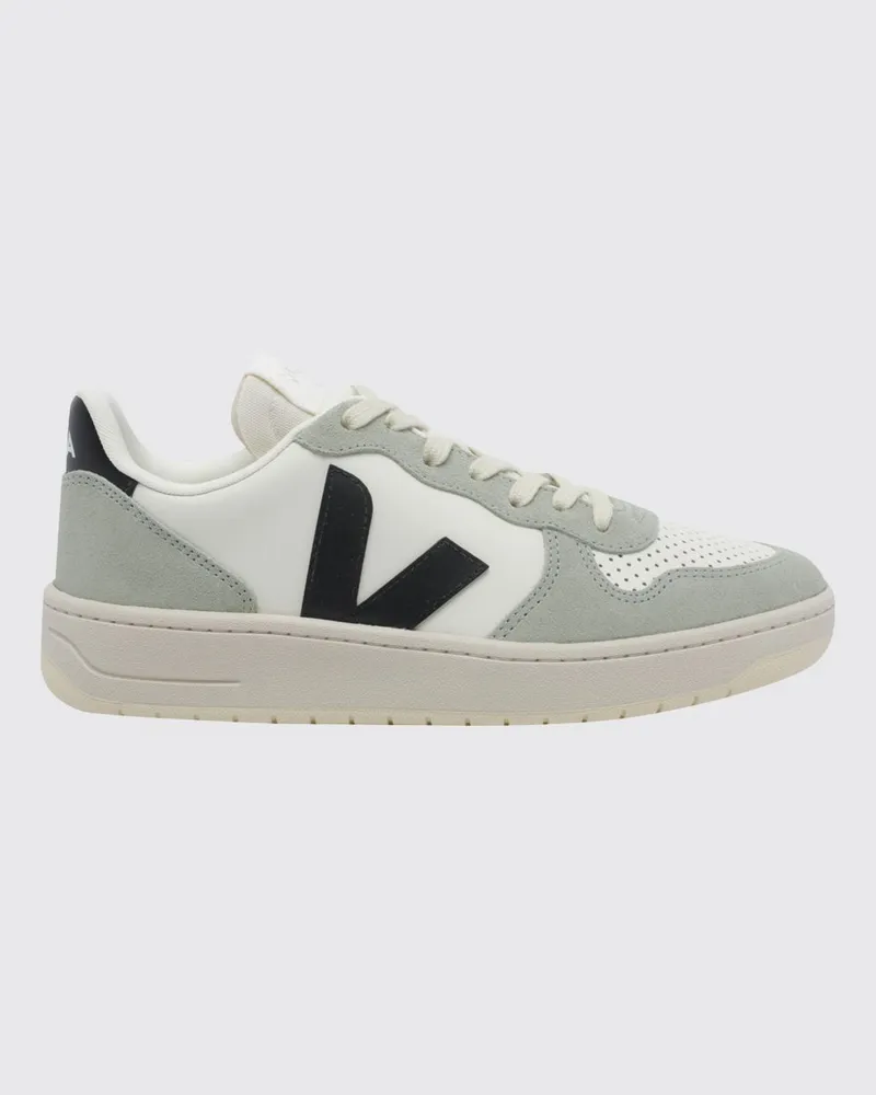 VEJA V-10 Sneakers aus O.T. Leder Grau