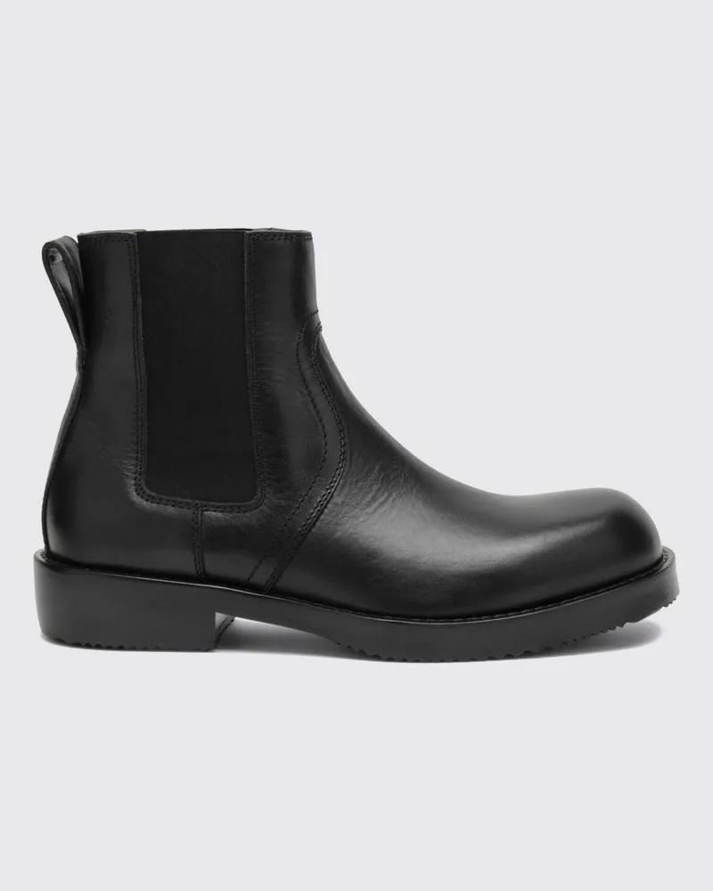 Dries van Noten Chelsea-Stiefel aus glattem Kalbsleder mit Gummisohle von Schwarz