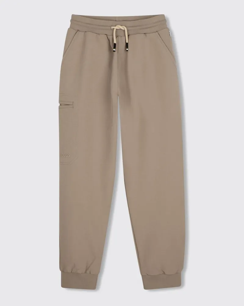 HUGO BOSS Jersey-Jogginghose für Jungen mit Kordelzugbund Beige