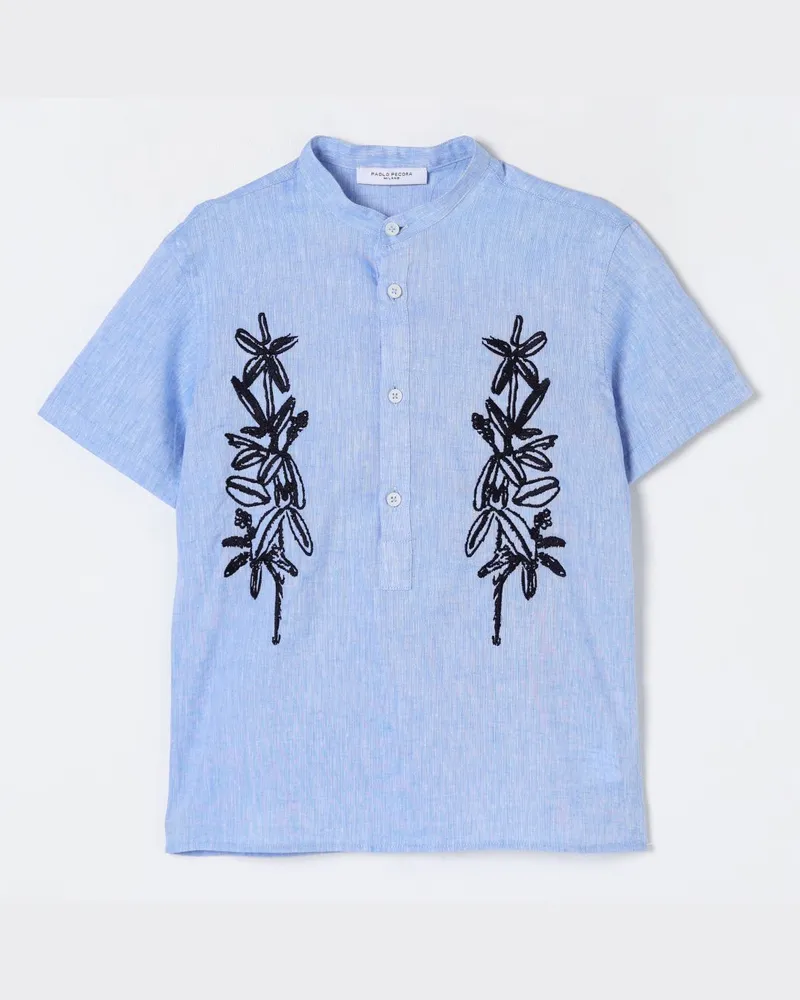 Paolo Pecora Milano Hemd kinder Hellblau