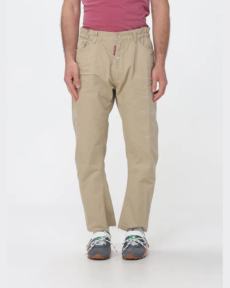 Dsquared2 Baumwoll-Freizeithose Natural