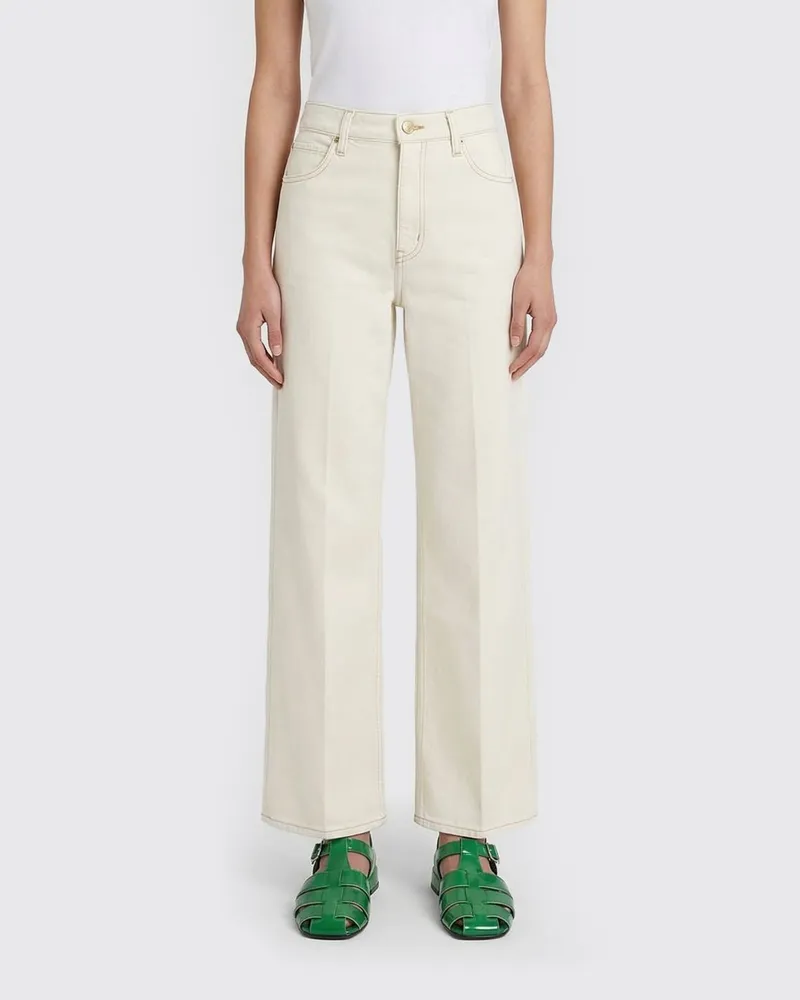Frame Denim Straight Jeans aus Denim Weiß