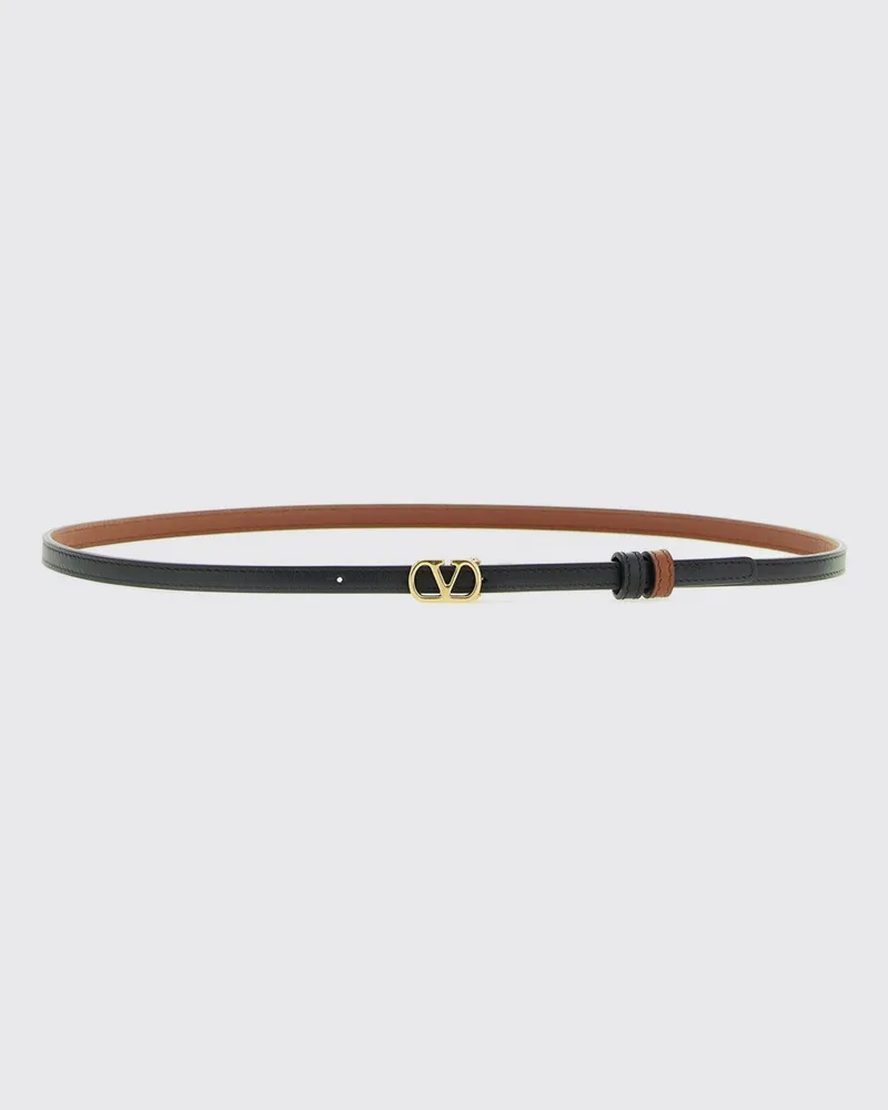 Valentino Garavani VLogo Signature Gürtel aus glattem Kalbsleder von Schwarz