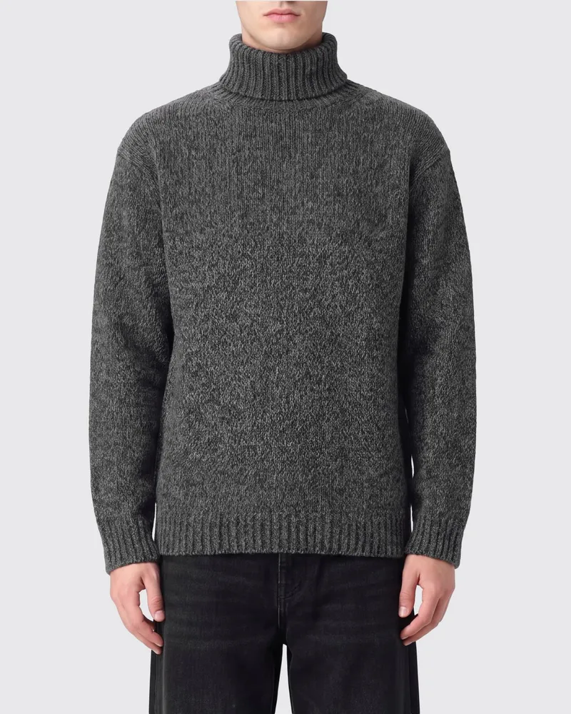 Our Legacy Rollkragenpullover aus reiner Wolle mit langen Ärmeln und Rippbündchen Grau