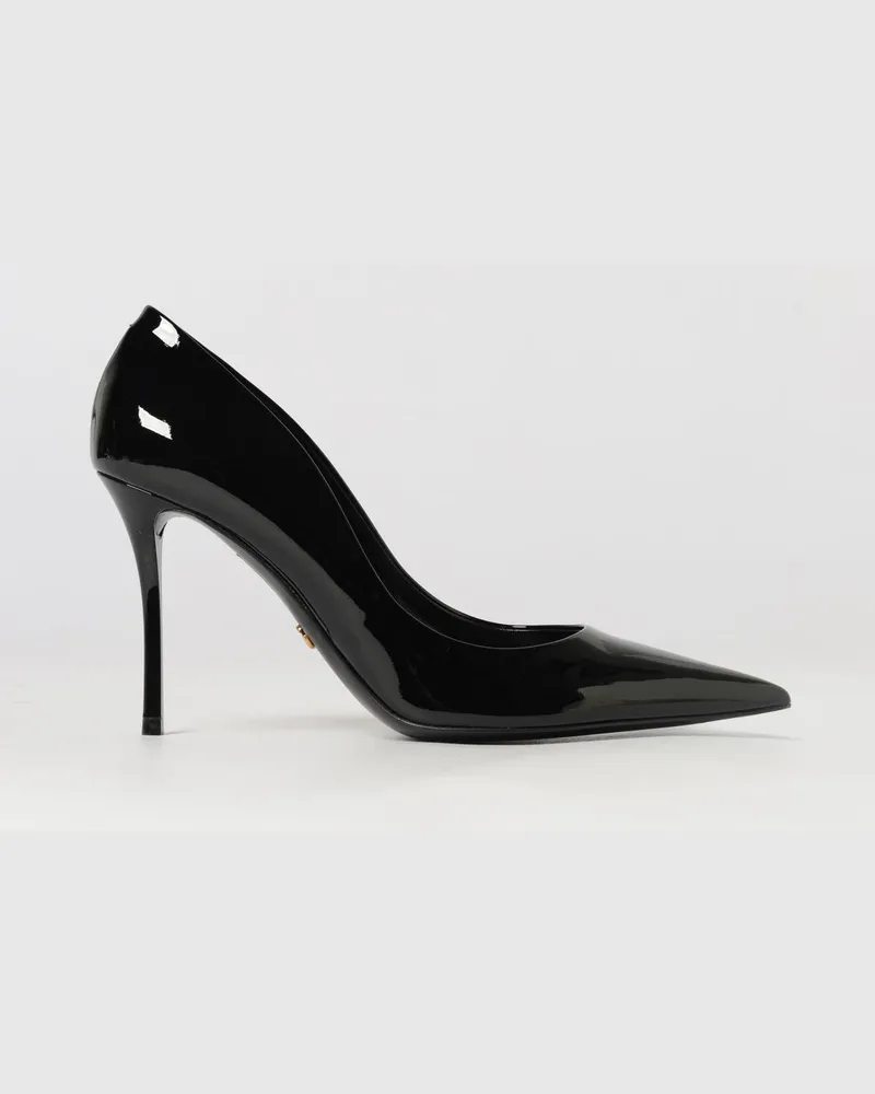 Dolce & Gabbana DOLCE  GABBANA Lackleder-Pumps von Dolce & Gabbana mit DG-Monogramm und Stiletto-Absatz Schwarz